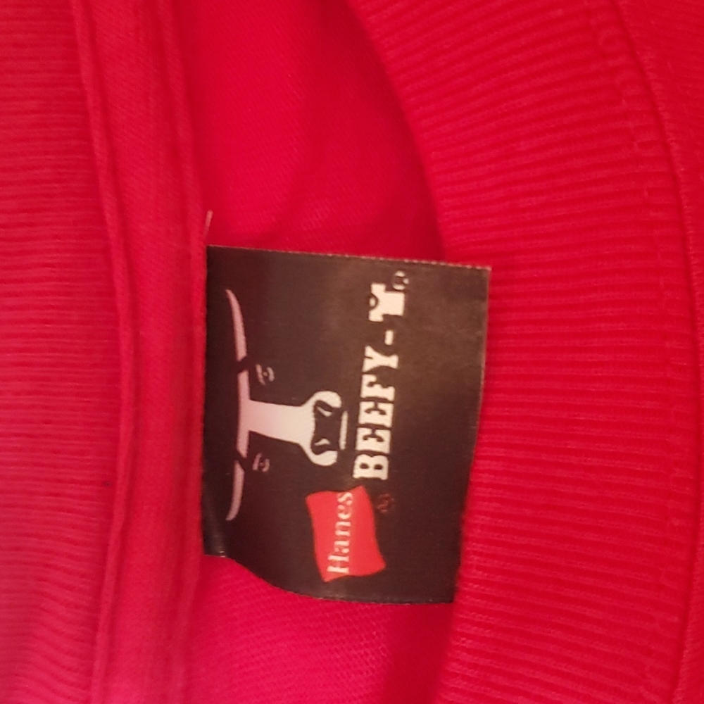 Hanes long Sleeve Beefy Pull Over - Picture 8 of 11